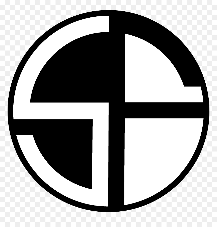 Shattered Faith Circle Logo Black And White - Cross, HD Png Download - circle cross png