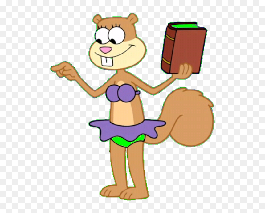 Sandy With The World Record"s Book By Seanklaskyn64 - Sandy Cheeks, HD Png Download - sandy cheeks png