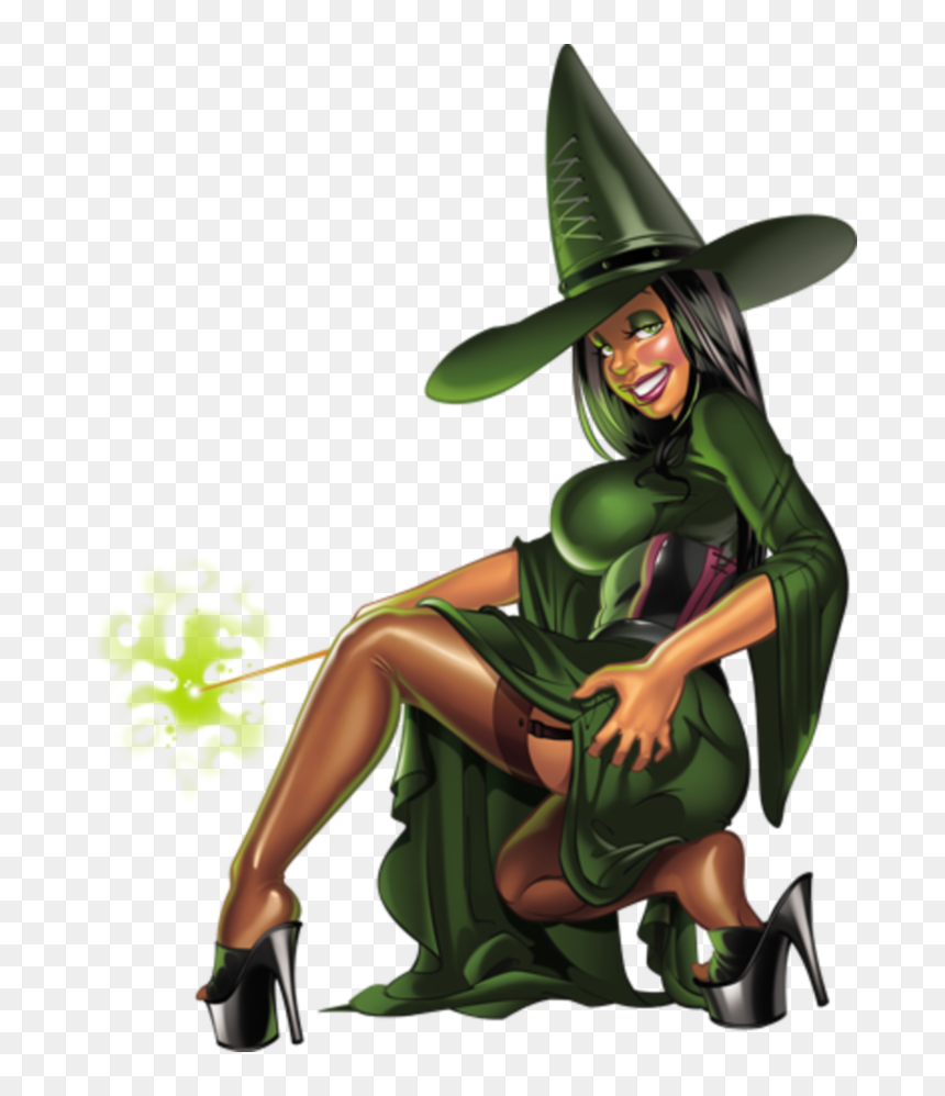 Halloween Sexy Witch - Halloween Sexy Witch Cartoon, HD Png Download - sexy witch png