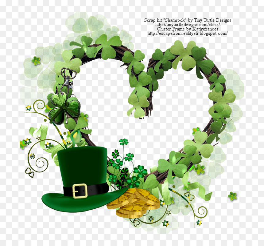 Shamrock Frame Clipart P Clip Library Shamrock Frame - Portable Network Graphics, HD Png Download - shamrock border png