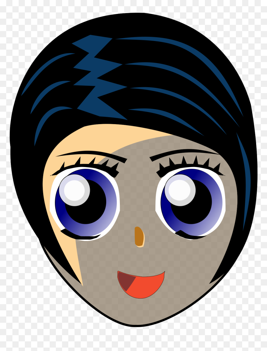 Manga Girl Png Icons - Anime Heads, Transparent Png - manga girl png