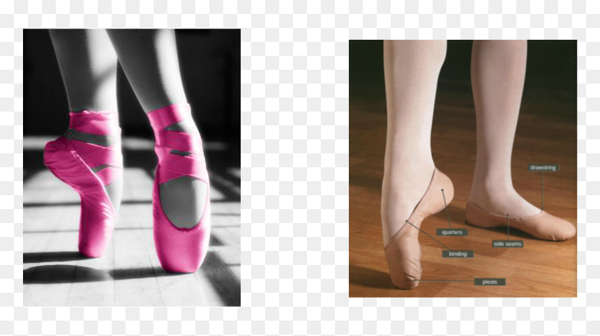 Picture - Hot Pink Ballerina Shoes, HD Png Download - pointe shoes png