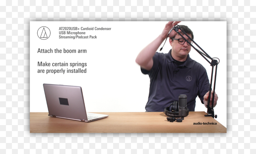 Audio Solutions Question Of The Week - Mic Boom Stream Setups, HD Png Download - podcast microphone png
