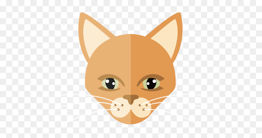 Cat Euclidean Vector Kitten - Kawaii Fox, HD Png Download - kitten face png