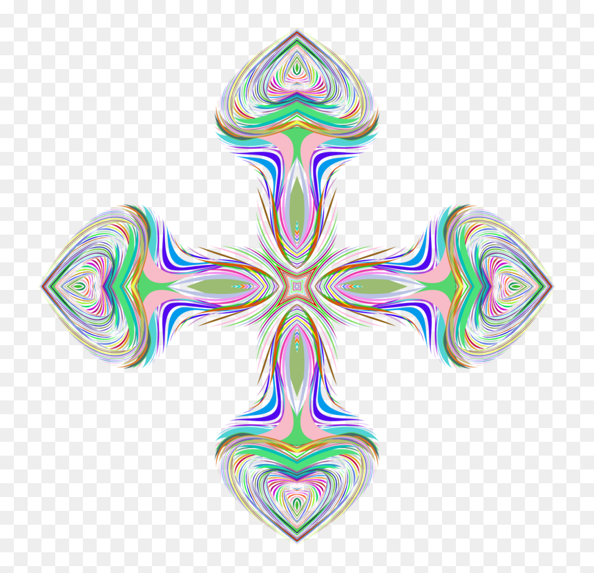 Pink,symmetry,symbol - Clip Art, HD Png Download - christianity symbol png