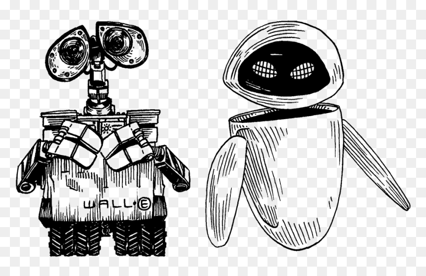 Disney Pixar"s Walle And Eve - Walle En Eve Vector, HD Png Download - walle png