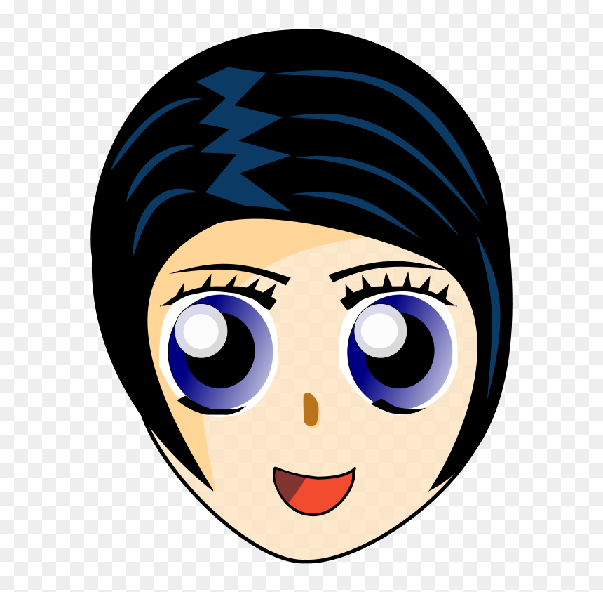 Free Vector Manga Girl Dirk Struve - Anime Heads, HD Png Download - manga girl png