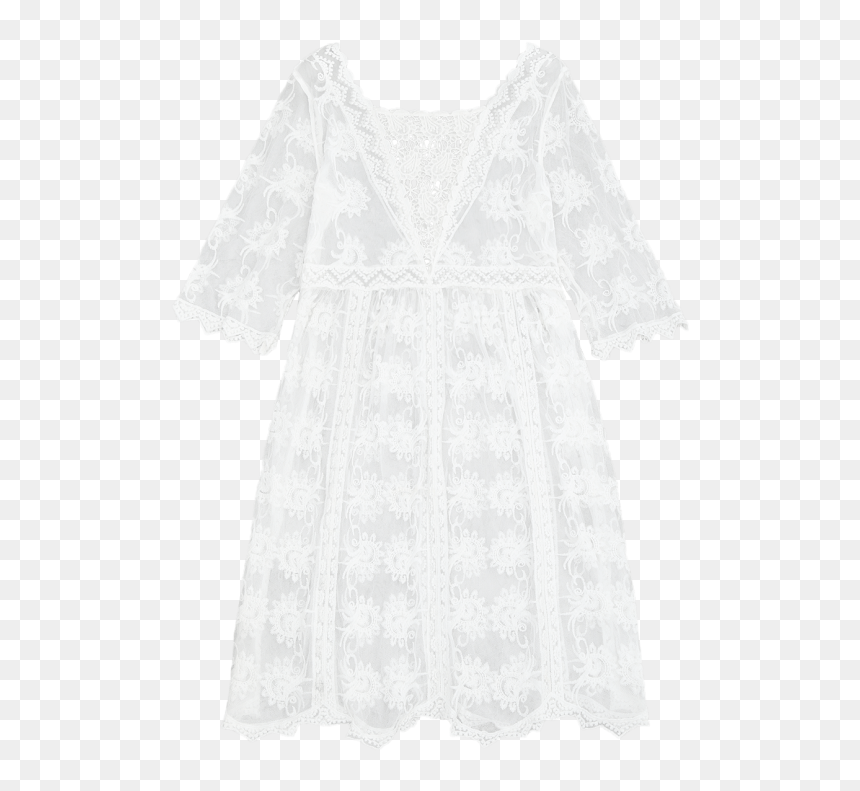 Crochet Lace Beach Cover Up Dress White Beach Dresses - Lace, HD Png Download - dresses png