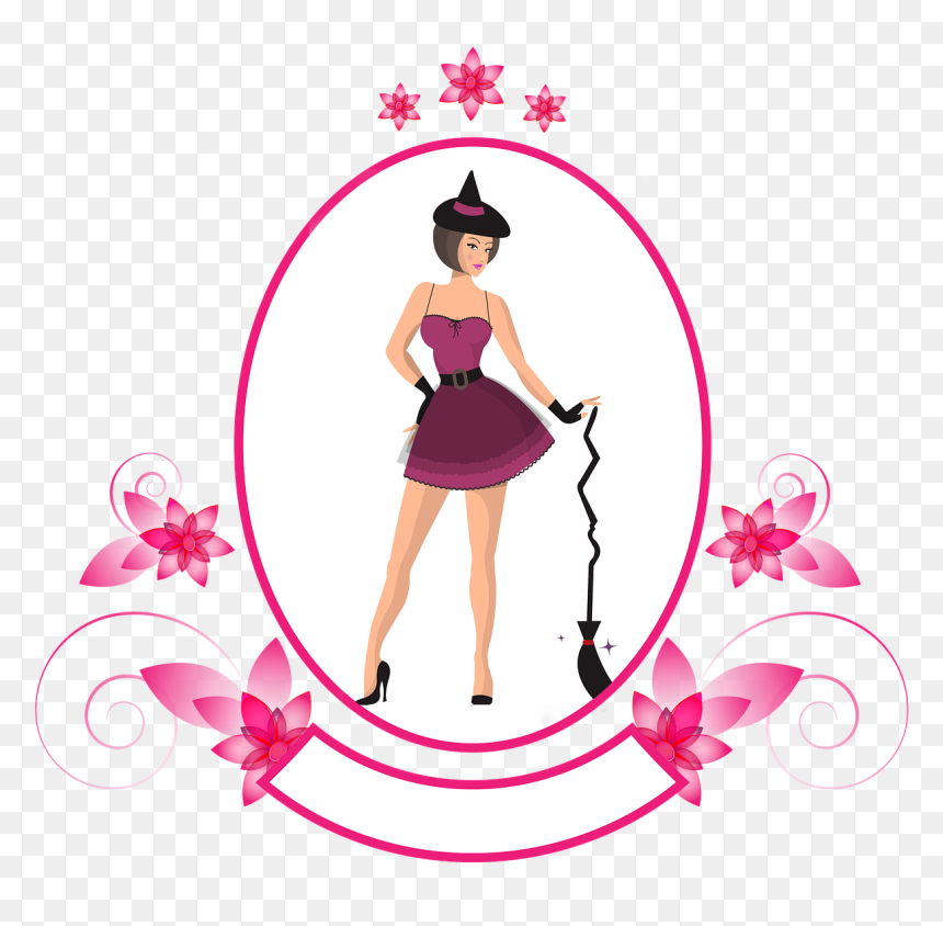 Hd Background Photo Frame, HD Png Download - sexy witch png