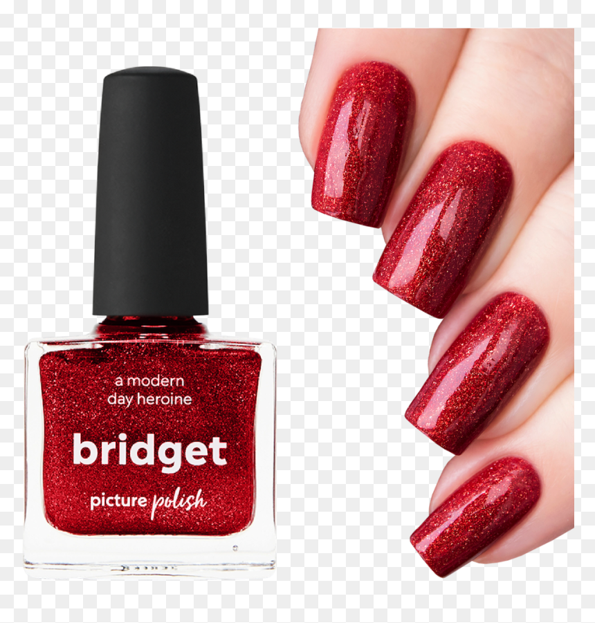 Nail Polish Bridget - Pink Colour Nail Polish, HD Png Download - red sparkles png