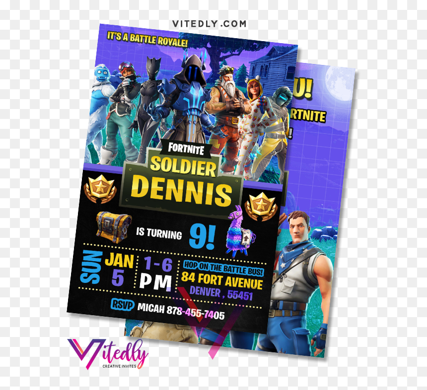 Fill In Invitation Marshmello, HD Png Download - fortnite bus png