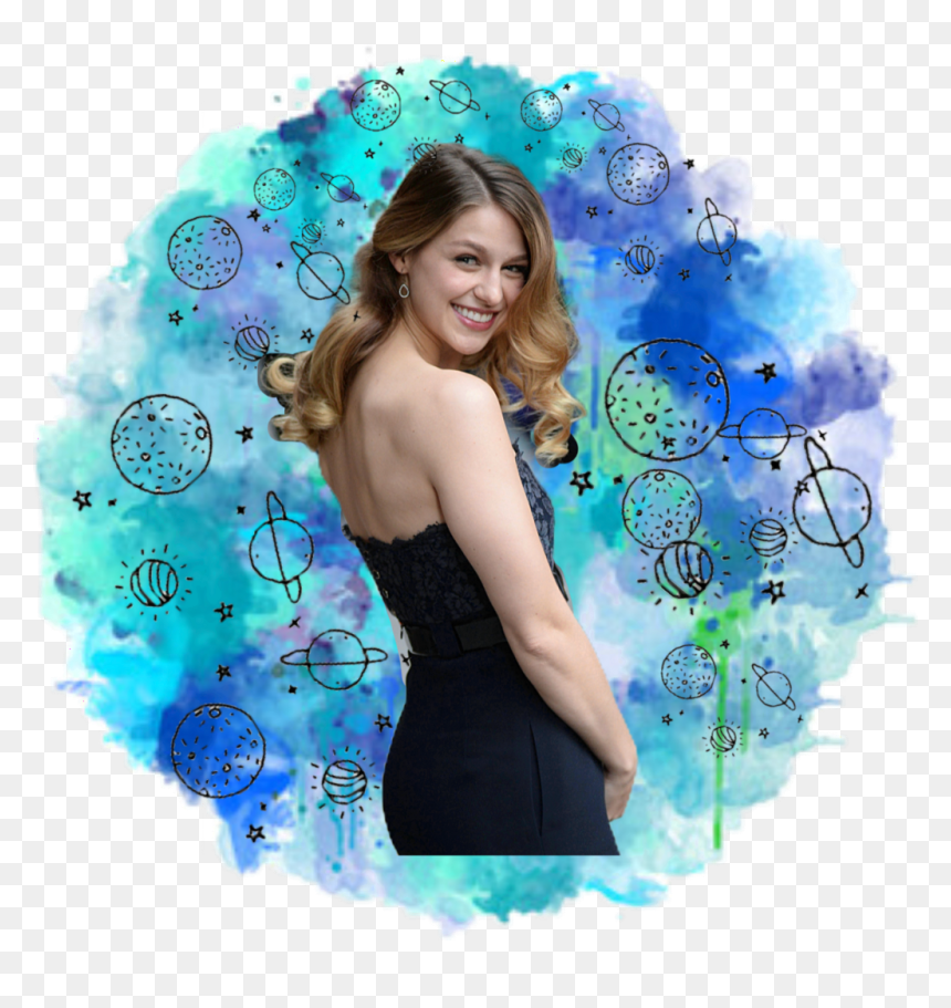 Melissabenoist Supergirl Planets Blue - Girl, HD Png Download - melissa benoist png