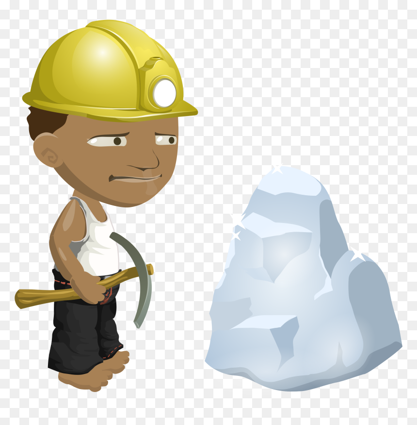 Helmet Clipart Construction Worker - Worker Free Mining Clipart, HD Png Download - construction helmet png