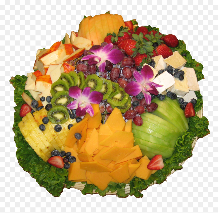 Cheese And Fruit Tray Clipped Rev - Bouquet, HD Png Download - garnish png