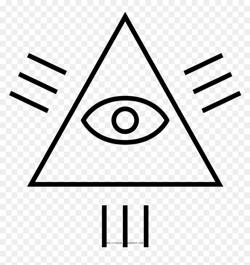 Eye Of Providence Coloring Page - Circle, HD Png Download - eye of providence png