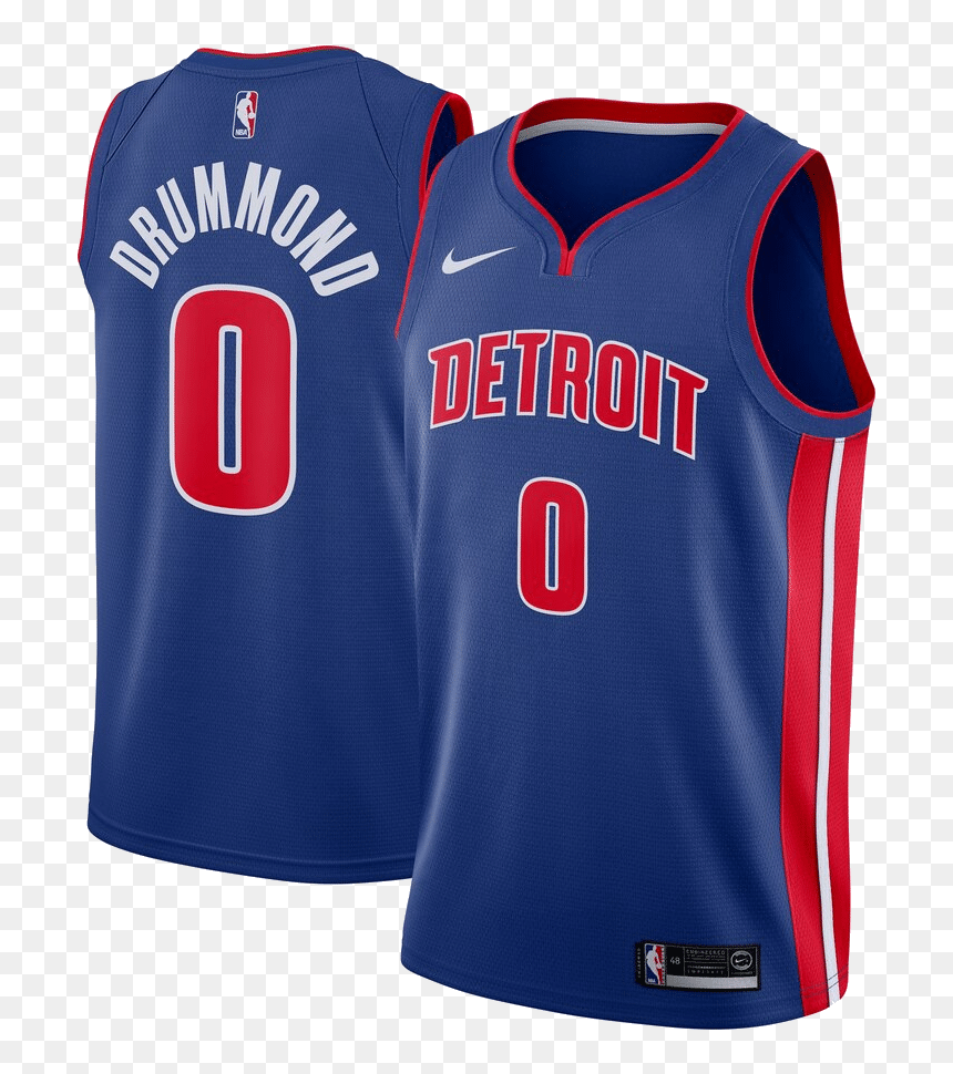 Detroit Pistons Drummond Jersey, HD Png Download - andre drummond png