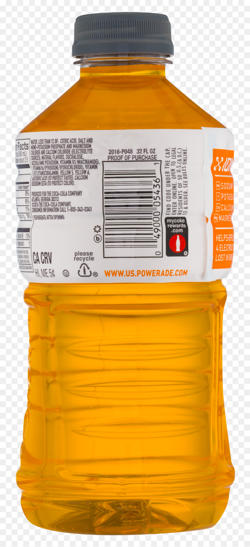 Plastic Bottle, HD Png Download - powerade png