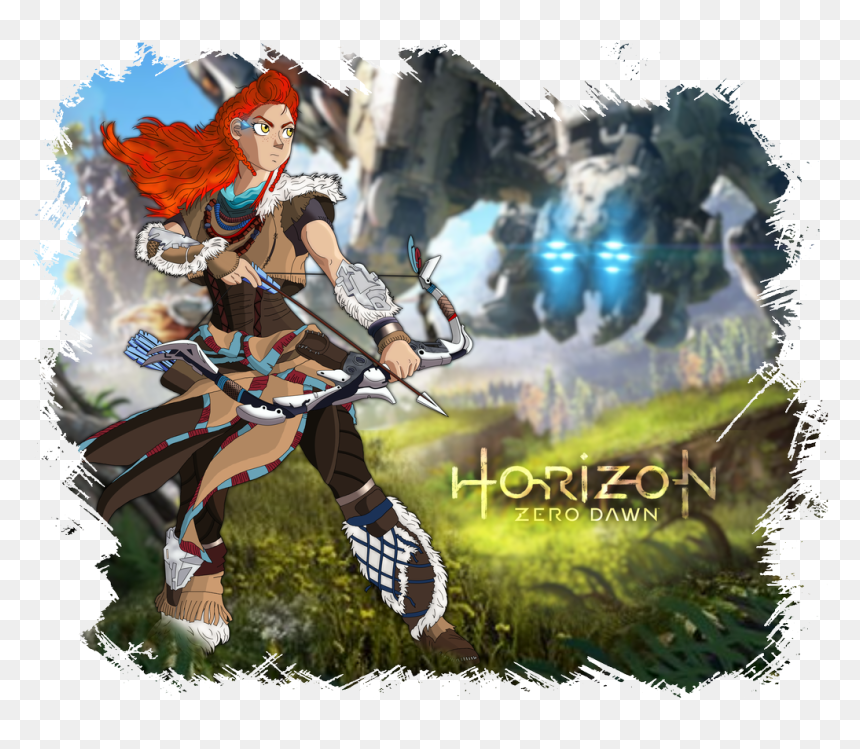 Aloy Horizon Zero Dawn Wbackground By Scottishsocialist - Horizon Zero Dawn, HD Png Download - aloy png
