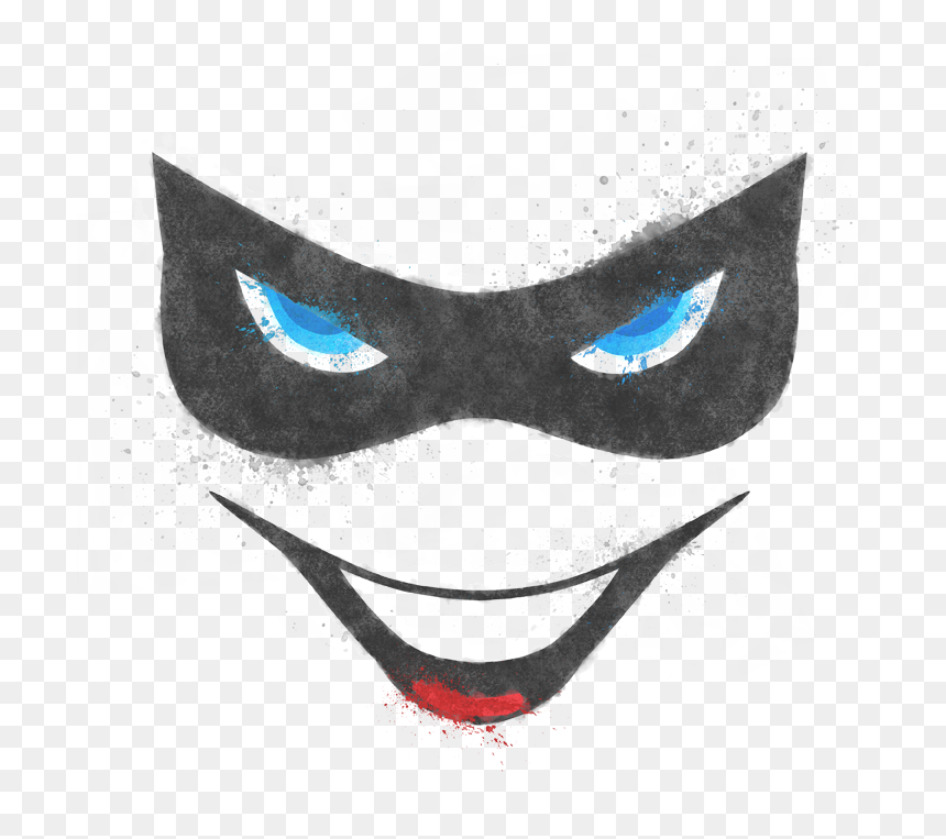 Batman Harley Face Youth T Shirt - T-shirt, HD Png Download - batman face png