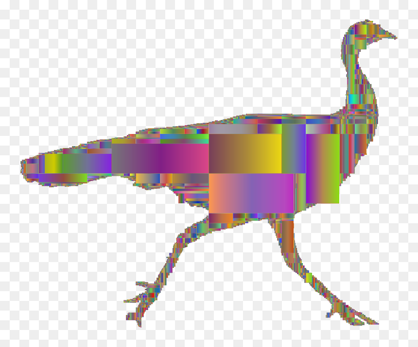 Wild Turkey Silhouette Rectangles - Clip Art, HD Png Download - turkey silhouette png
