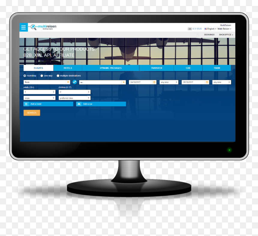 Computer Monitor, HD Png Download - blank computer screen png