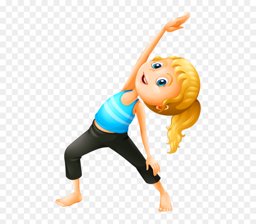 Yoga Exercise Child - Yoga Cartoon, HD Png Download - sports clipart png