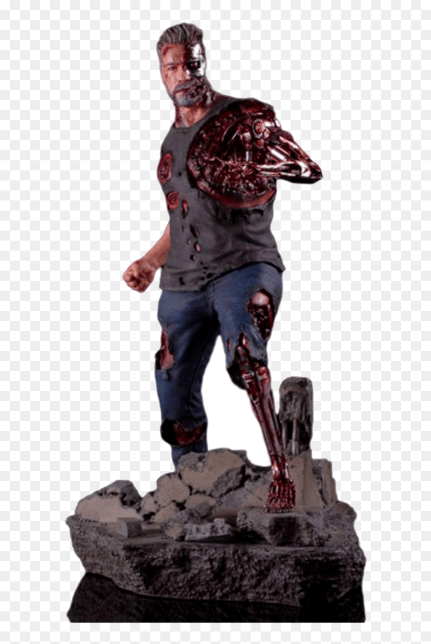 Figurine T-800 Terminator Dark Fate - Hot Toys Terminator Dark Fate, HD Png Download - terminator arnold png