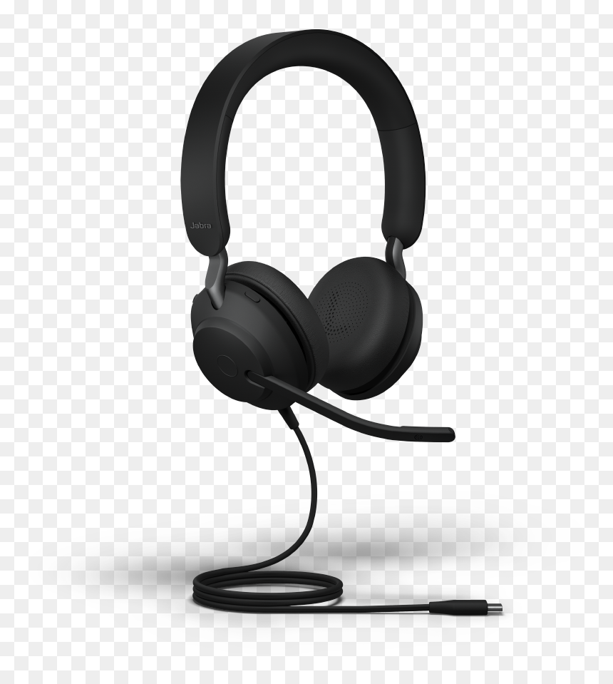Jabra Evolve2 40 Usb A Uc Stereo Headset, HD Png Download - headsets png