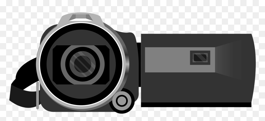 Video Camera, HD Png Download - camera clipart black and white png