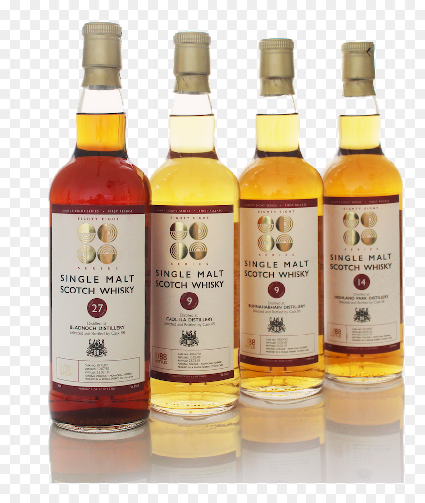 Cask 88 Octaves Group-shot - Single Malt Scotch Whisky, HD Png Download - whiskey shot png