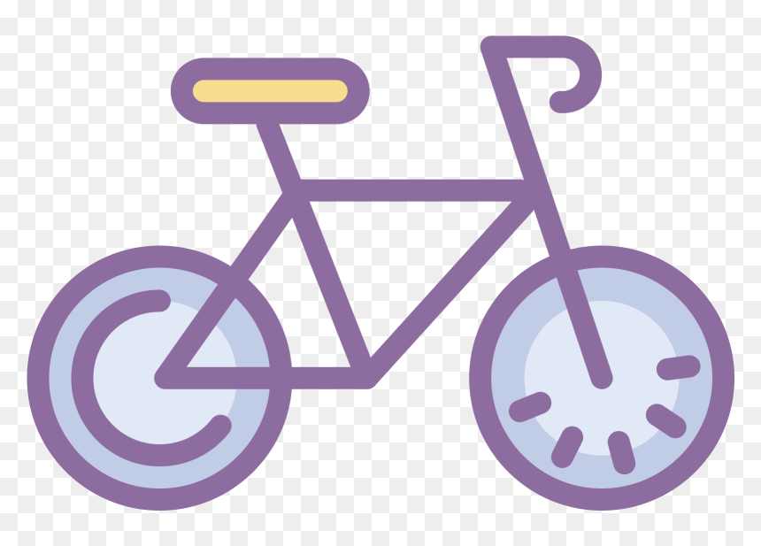 This Is A Black And White Outline Of A Bicycle - Bicycle Icon Transparent Background, HD Png Download - car outline png