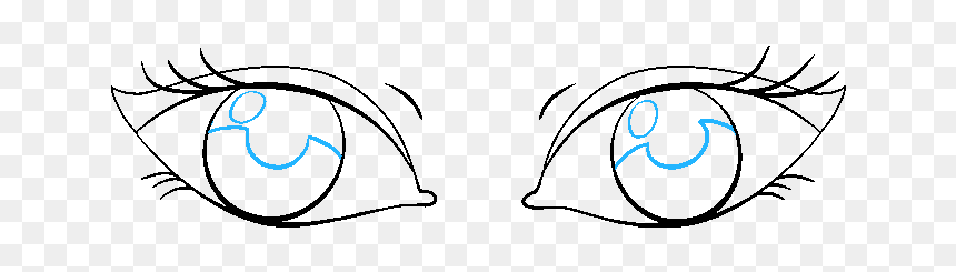 How To Draw Eyes - آموزش نقاشی چشم برای کودکان, HD Png Download - eye drawing png