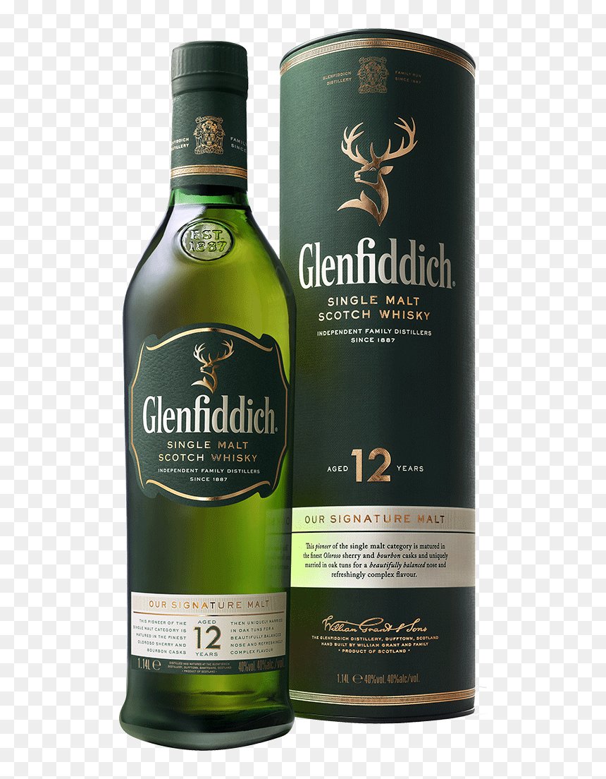 Glenfiddich 12 Year Single Malt Scotch Whisky - Glenfield Whisky 12 Years, HD Png Download - whisky png