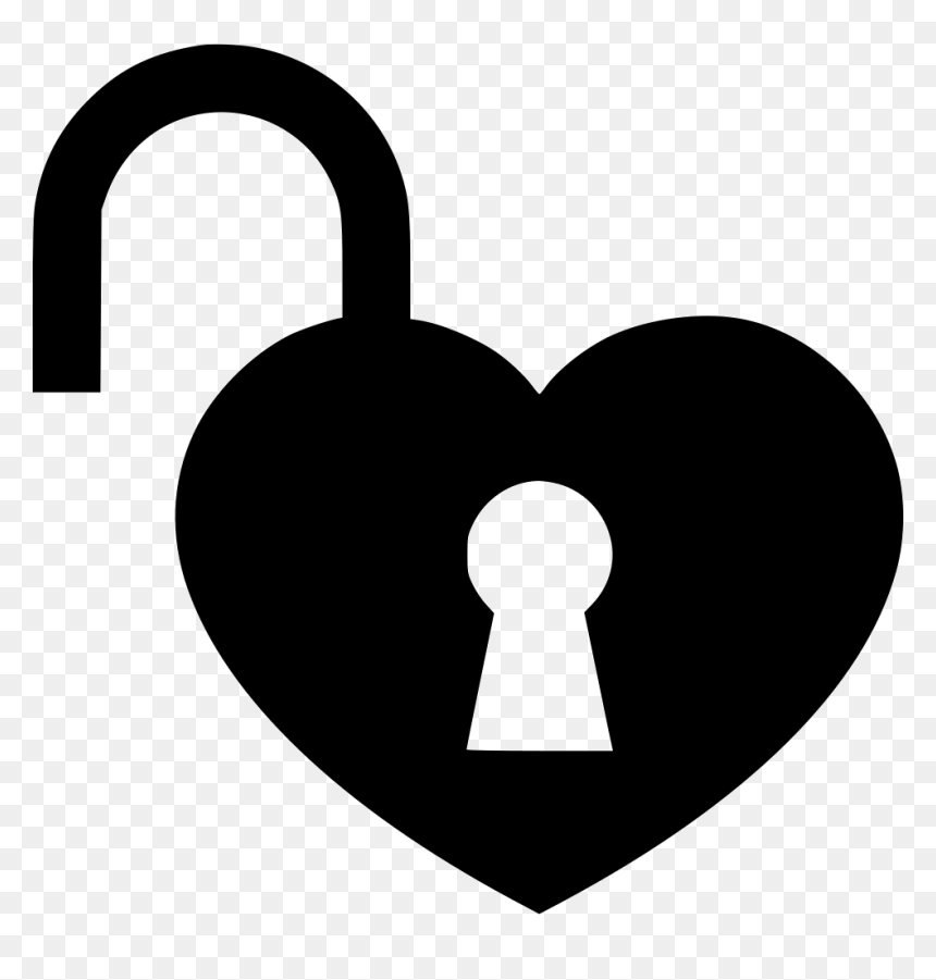 Love Heart Pad Uned Open - Unlocked Heart, HD Png Download - open heart png