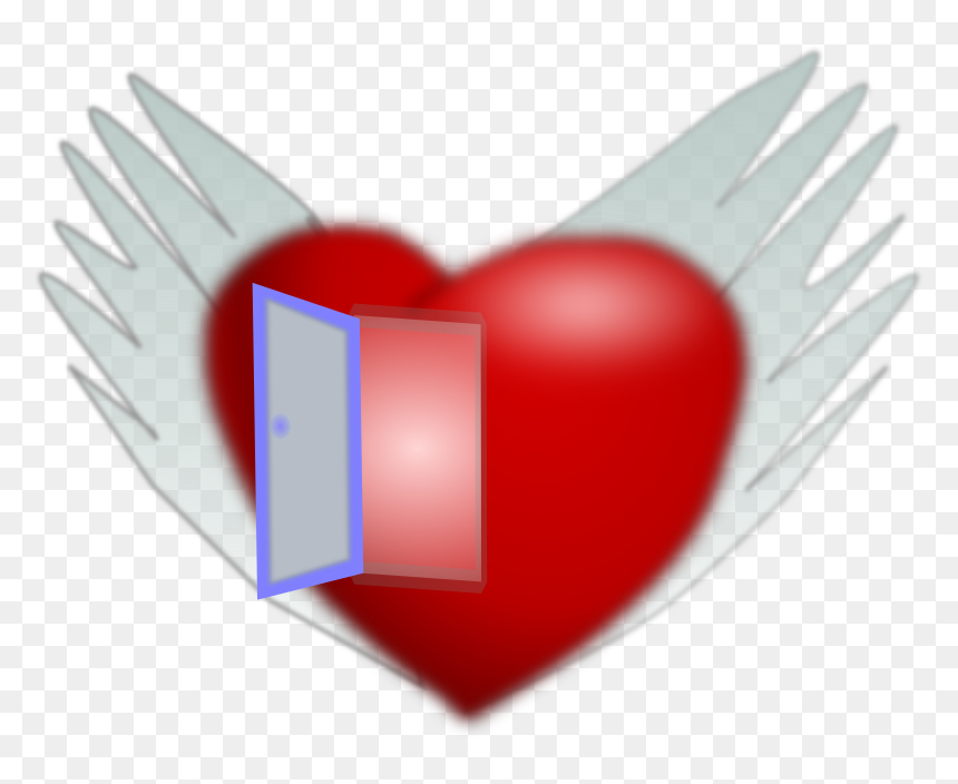 Flying Heart - صور قلب مفتوح رومانسي, HD Png Download - open heart png