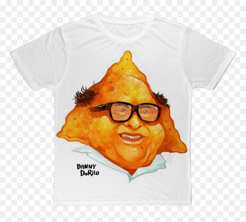 Danny Dorito Classic Sublimation Adult T-shirt"
 Class= - Danny Devito As A Dorito, HD Png Download - danny devito face png