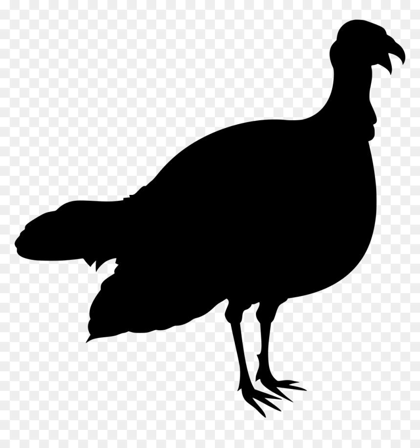 Turkey Hen Cartoon, HD Png Download - turkey silhouette png