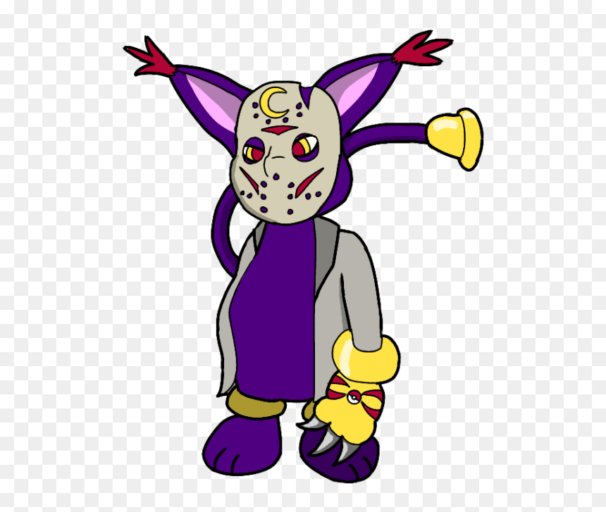 Yes It Is A Fusion Of Bellboyant, Tailmon, And Jason - Cartoon, HD Png Download - jason vorhees png