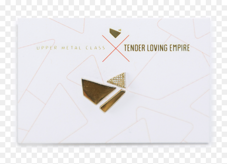 Open Heart Earrings By Upper Metal Class - Triangle, HD Png Download - open heart png