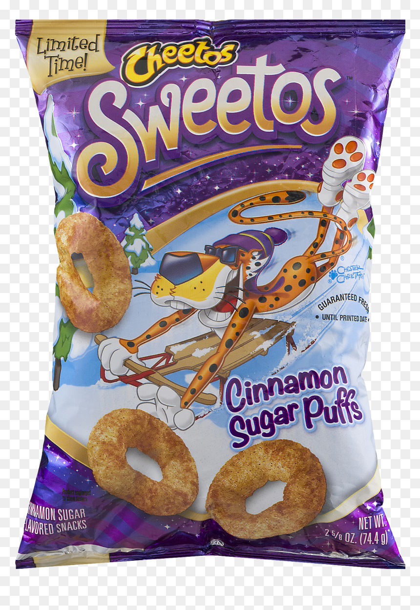 Cheetos Sweetos Cinnamon Sugar Puffs Cinnamon Sugar - Cinnamon Sugar Cheetos Sweetos, HD Png Download - chester cheetah png
