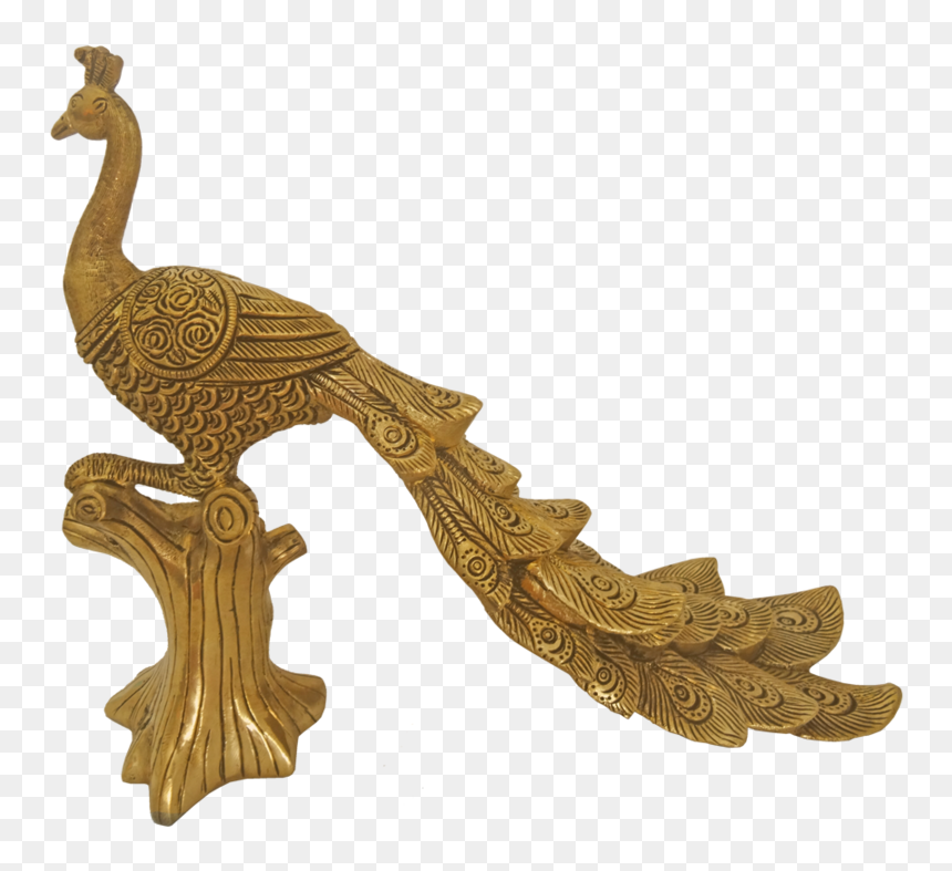 Beautiful Brass Antique Peacock Statue, 6 X 9 Inch, - Peafowl, HD Png Download - roman statues png