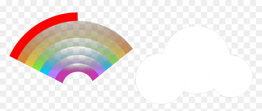 Cloud Rainbow Svg Clip Arts - Circle, HD Png Download - rainbow .png
