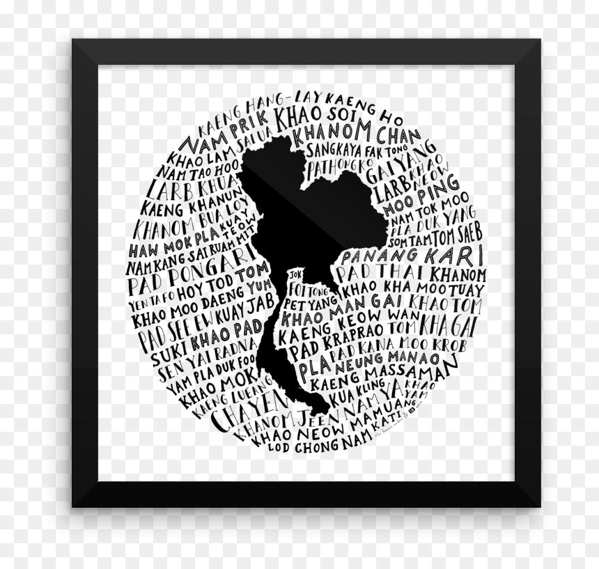 Food Map Of Thailand - Silhouette, HD Png Download - thailand map png