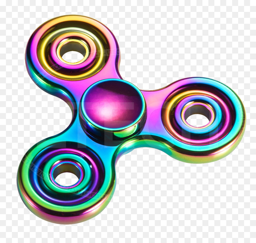Rainbow Fidget Spinner Png Picture - Imagens De Spinner Png, Transparent Png - rainbow .png