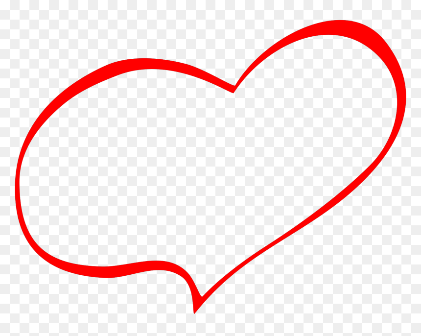 Heart, HD Png Download - red heart outline png