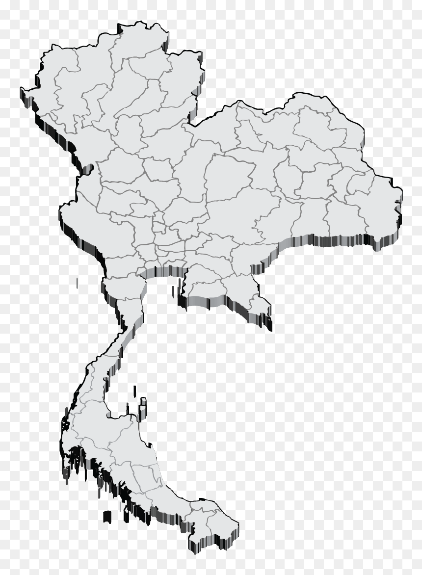 Thailand Mining Bitcoin Map Free Clipart Hq Clipart - แผนที่ ประเทศไทย 3 มิติ, HD Png Download - thailand map png