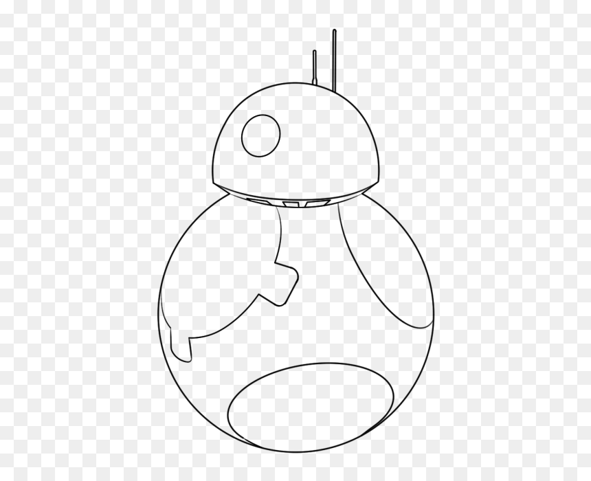 Line Art, HD Png Download - bb-8 png