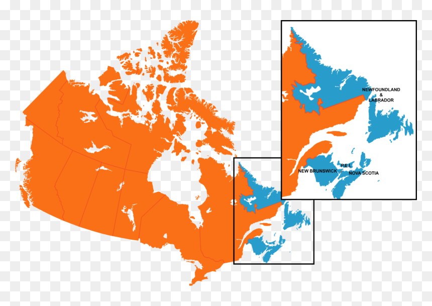 Canada Map High Resolution , Png Download - Atlantic Immigration Pilot Program Provinces, Transparent Png - canada map png