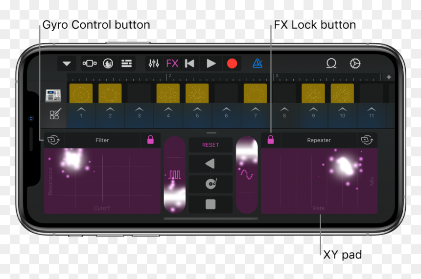 Live Loops Grid Showing Remix Fx - Remix Fx Garageband Mac, HD Png Download - fx png