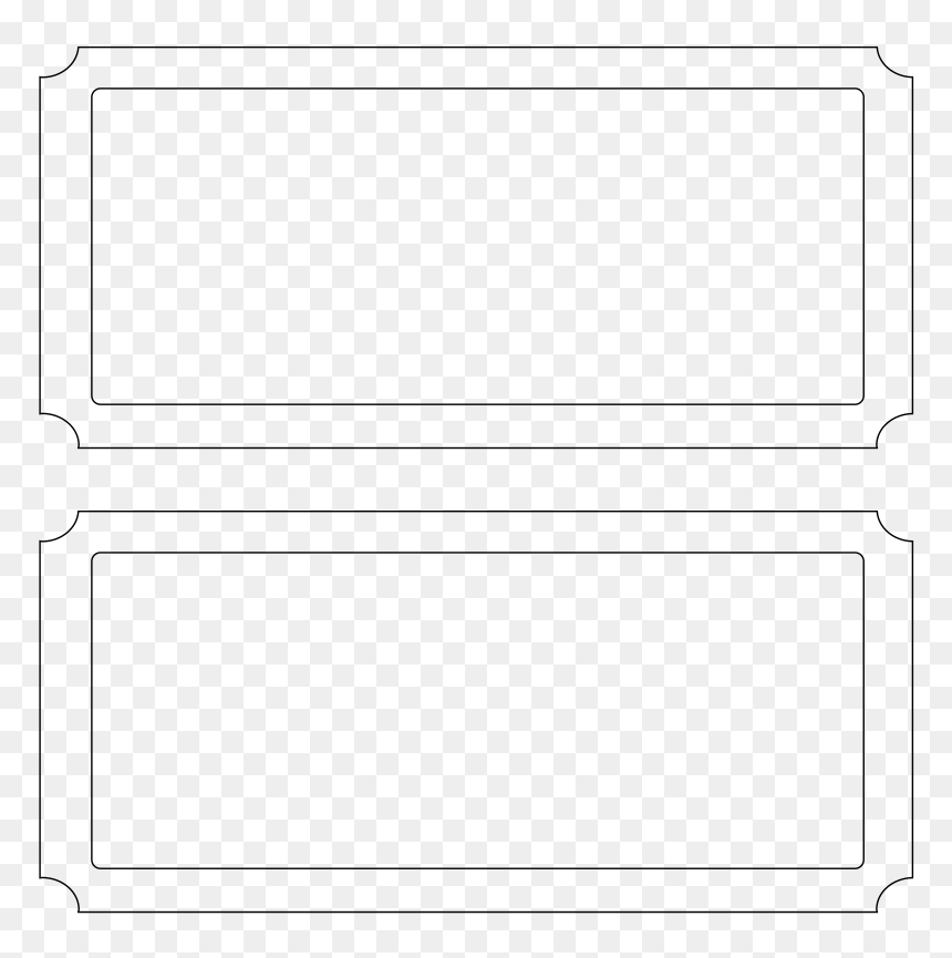 Line Art, HD Png Download - blank movie ticket png